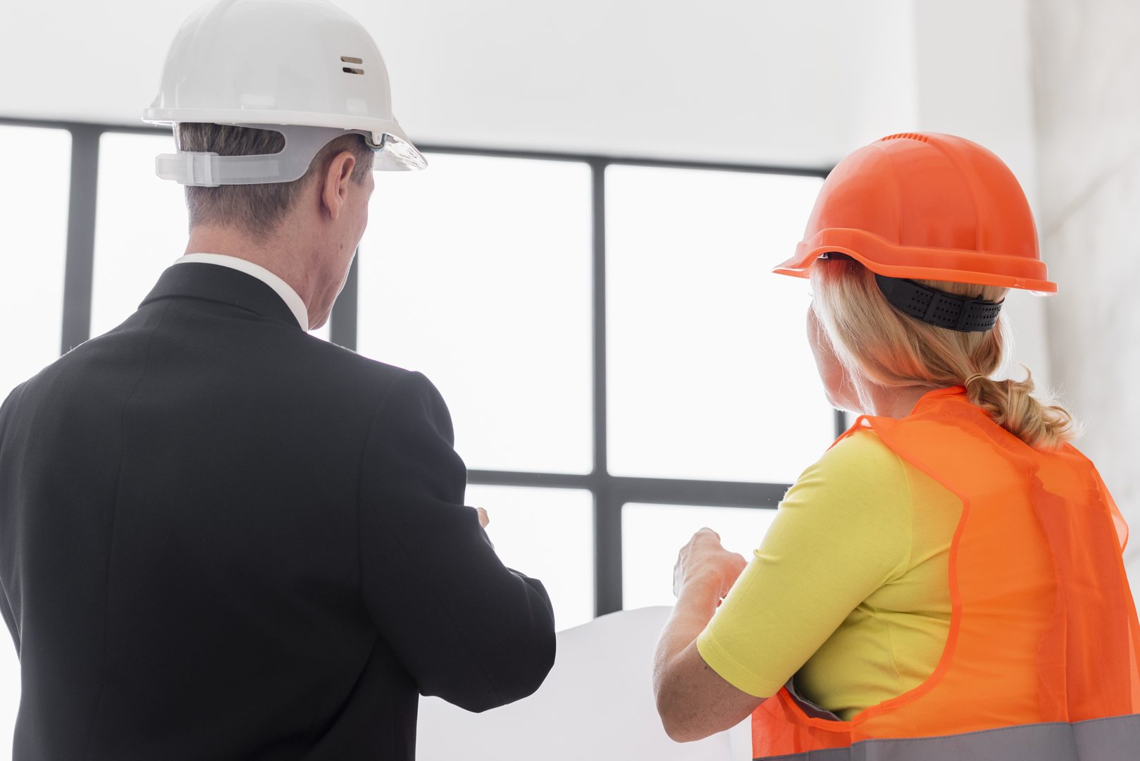 Koordinationsgespräch auf der Baustelle